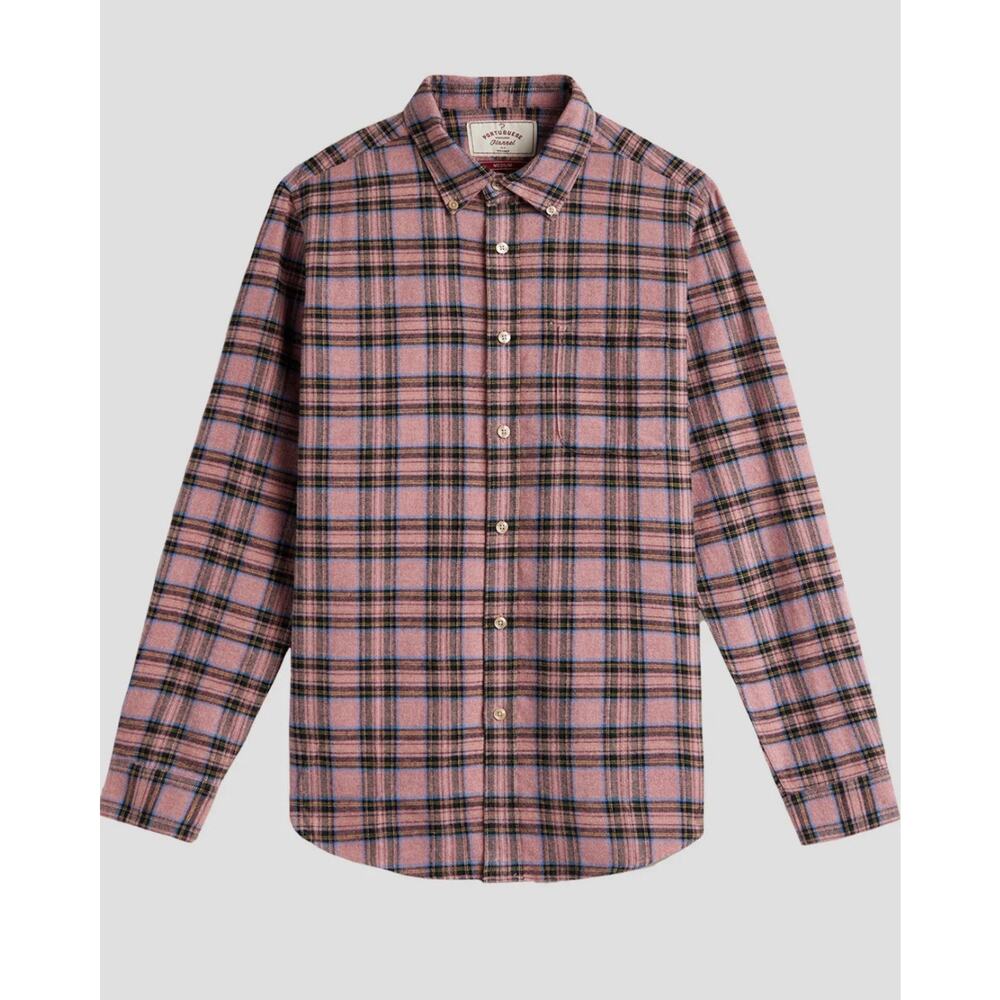 Portuguese Flannel Cais Flannel Shirt Medium Pink